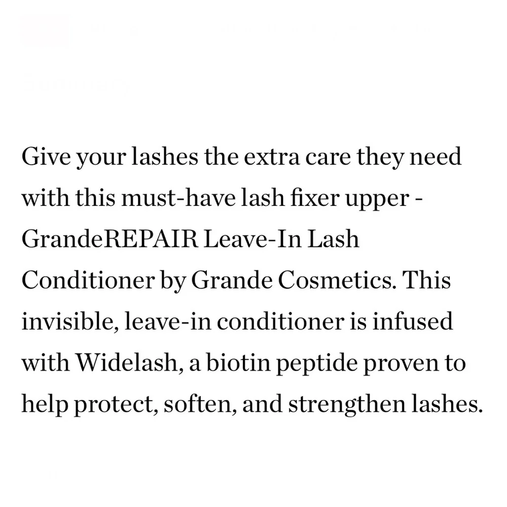GrandeREPAIR Leave-In Lash Conditioner